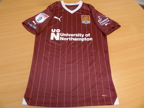 NORTHAMPTON TOWN FC | UNALLOCATED MATCH SHIRT WITH BADGES | 2023-2024 | Size S - Picture 3 of 5