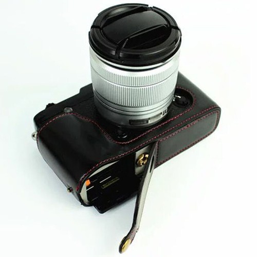 Mezza custodia in pelle A per impugnatura fotocamera Fuji X-E2s X-E2 Fujifilm - Foto 9 di 28