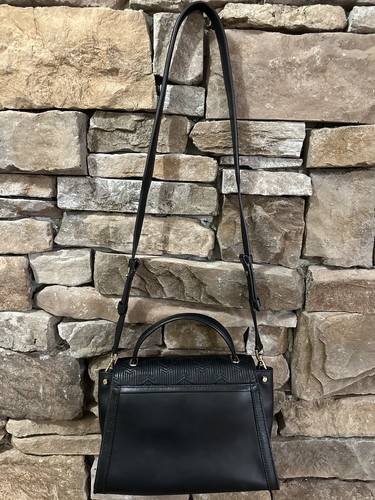 MICHAEL KORS WHITNEY QUILTED BLACK TOP HANDLE SATCHEL SHOULDER BAG HANDBAG - Picture 8 of 14