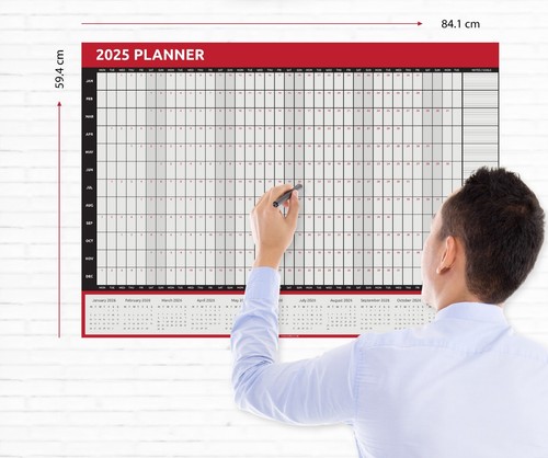 2025 A1 - A2 - A3 Full Year Wall Planner Calendar Home Office Work JAN - DEC - Picture 10 of 11
