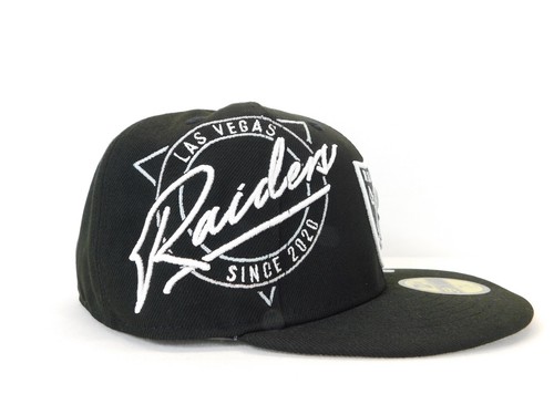 New Era Las Vegas Raiders 59Fifty Fitted Hat Black Mens Size 7 1/8 - Picture 4 of 12