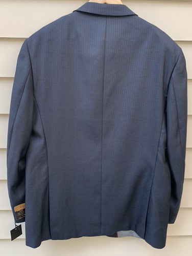 Vinci Couture NEW Navy Blue Suit Jacket Blazer Size 42 Regular New with Tags - Picture 11 of 13