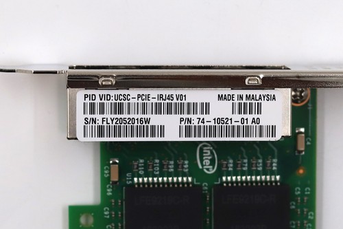 Cisco UCSC-PCIE-IRJ45 Quad-Port 1GbE Ethernet PCIe Network Card P/N: 74-10521-01 - Picture 5 of 5