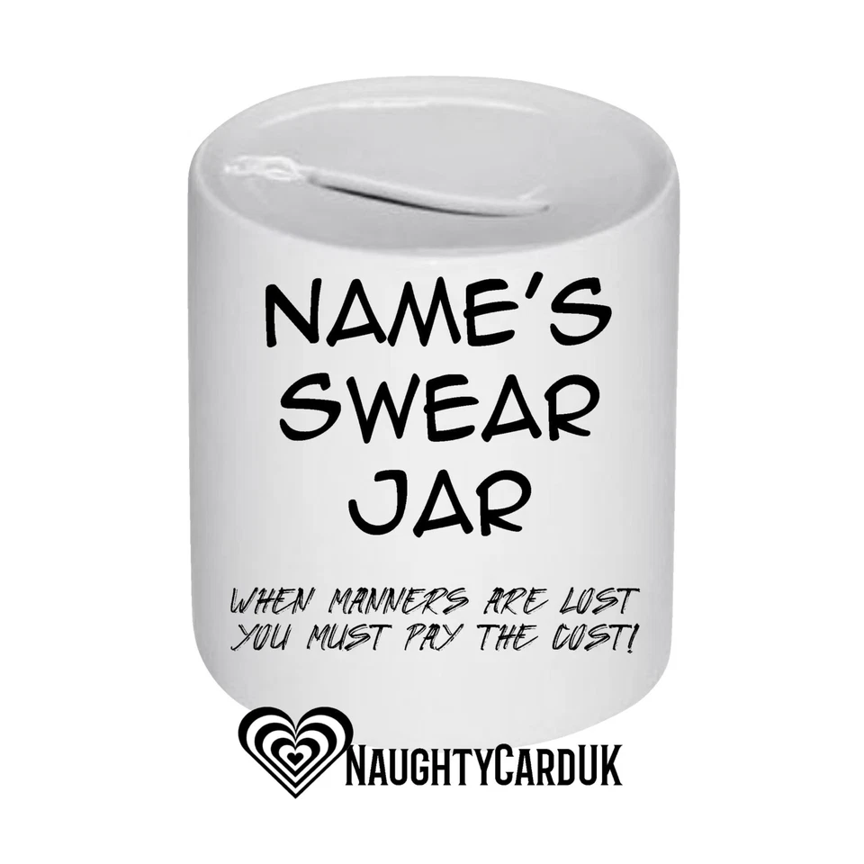Swear Jar Money Box Personalised Customisable Gift Naughty Money Box Swearing - Image 3 of 4