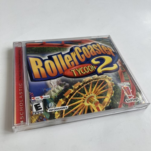 Vintage PC Computer Game ROLLERCOASTER TYCOON 2 II 2002 Six Flags Coasters - Picture 2 of 13