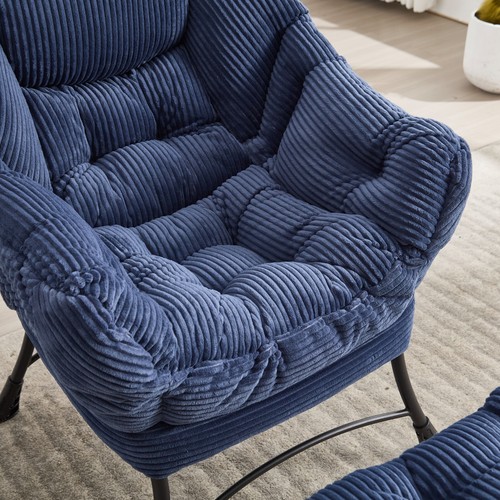 Sillón Lazy Accent con otomano salón cómodo reposabrazos bolsillo lateral - Imagen 5 de 17