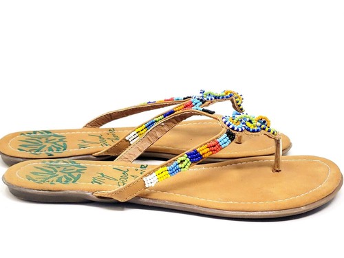 Sandalias tangas chanclas boutique con cuentas My Good Choice talla 8,5 - Imagen 9 de 15