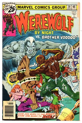 WEREWOLF BY NIGHT #39 VG/FN 5.0 KEY 1st BROTHER VOODOO Team Up MARVEL 1976