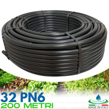 TUBO IRRIGAZIONE DA GIARDINO IN POLIETILENE 32 mm PN6 GIARDINAGGIO ORTO 200 mt