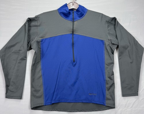 Marmot Youth Size Med Gray Blue 1/4 Zip Pullover Shirt - Picture 2 of 14