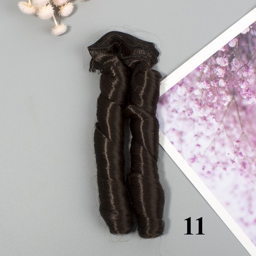 Puppe Zubehör - Haare mit Locken 15x100 cm,  Perücken für Puppen, Hochtemperatur - Bild 12 von 29