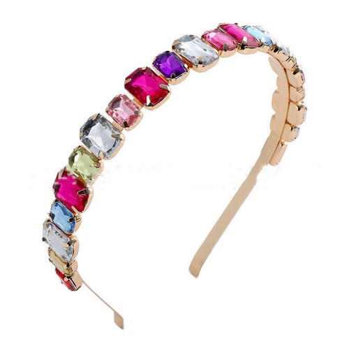 Women Baroque Jewelled Headband Rhinestone Hairband Tiara Crown Hair Accessories - Picture 9 of 11