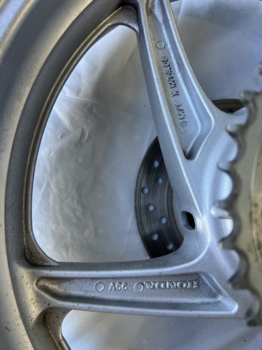 2011-2013 Honda CBR250R Rear Rim Wheel plus Sprocket & Brake Rotor Straight NICE - Picture 3 of 3