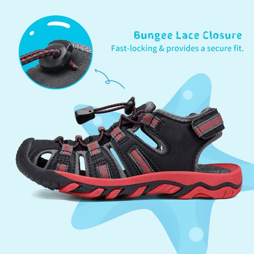US Kids Boys Girls Summer Outdoor Athletic Sandals Sport Sandals Hiking Sandals - Picture 26 of 82