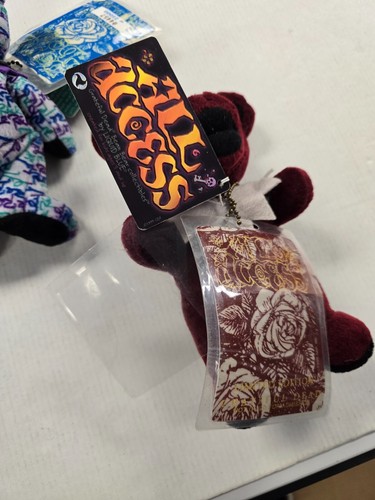 Grateful Dead 7" BEAN BEAR PLUSH LOT (3) Limited Editions Black Poppy All Access - Picture 7 of 11