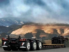 1/64 DCP BLACK FONTAINE MAGNITUDE LOWBOY TRI-AXLE TRAILER