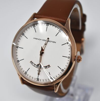 French Connection FC143T Original Braun Herrenuhr
