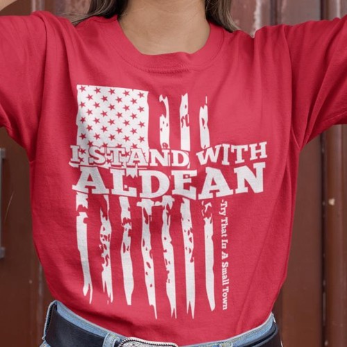 Jason Aldean - I STAND WITH ALDEAN Try That In A Small Town T Shirt - Picture 19 of 25