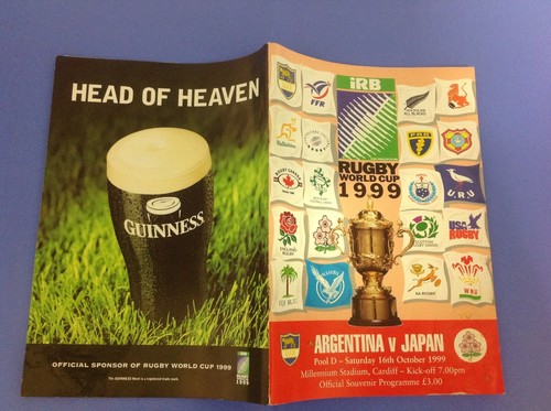 ARGENTINA v JAPAN 16 Oct 1999 Rugby WORLD CUP - TICKET & PROGRAMME - Picture 3 of 11