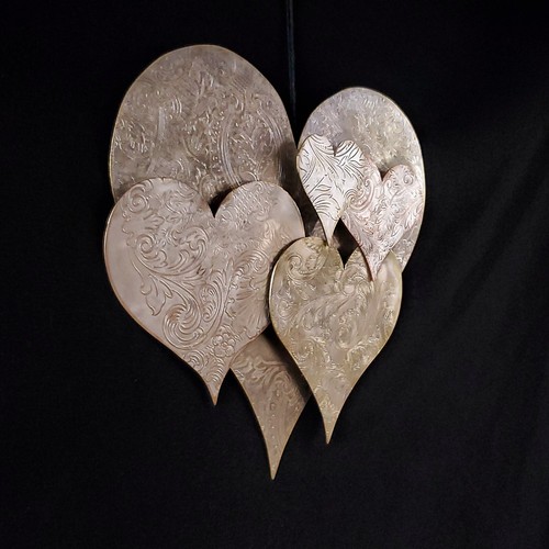 Silver Wall Art Heart Cloud #1573 Vintage Housewarming Home Décor Christmas Gift - Picture 4 of 12