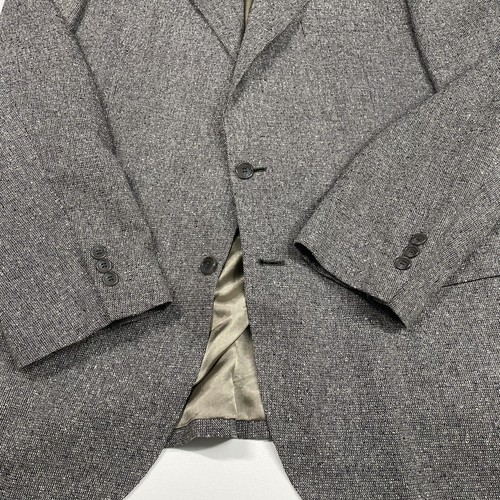 Croft & Barrow Sport Coat Men’s 44L Gray 100% Silk 2 Button Jacket Blazer - Picture 3 of 15
