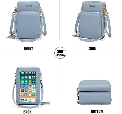 Women Crossbody Phone Purse Touch Screen Wallet RFID Blocking with 2 Straps US - Picture 18 of 26