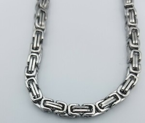 Ss Flat Graduated 6Mm-9Mm Byzantine CHN DiamondJewelryNY Silver Pendant Ss Flat Graduated 6Mm-9Mm Byzantine CHN DiamondJewelryNY Silver Pendant