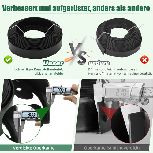 Flexible lawn edging flower bed edging mowing edge flower bed edging with pegs garden - Picture 6 of 12