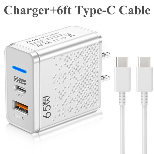 65W USB-C PD Fast Wall Charger Type C Cable For Samsung A13 A53 A14 A54 A15 A55 - Picture 16 of 22