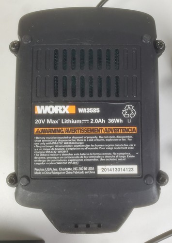 WORX 20V Max Lithium PowerShare 2.0Ah Replacement Battery & Charger WA3525 - Picture 3 of 5