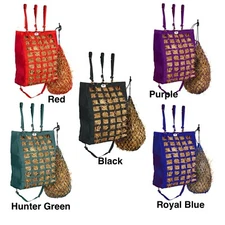 Majestic Ally Slow Feed Hay Bag - Double Side Open, 2"x3" Hole, with 42" Haynet