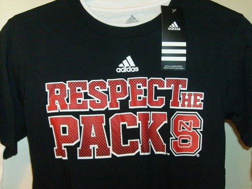 NORTH CAROLINA NC STATE WOLFPACK COTTON 2N1 TOPS RESPECT THE PACK NWT ADIDAS NWT - Picture 3 of 7
