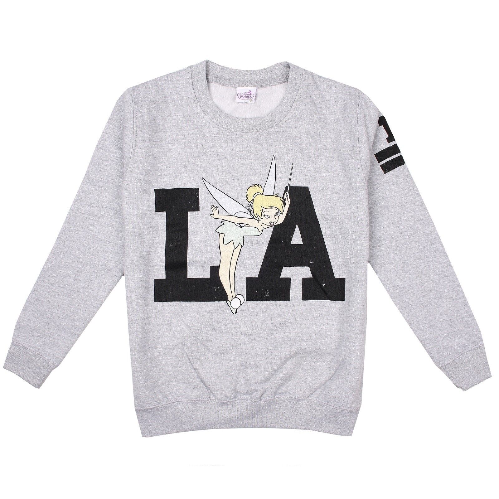 Girls Jumper Crew Neck Sweater Grey Ages 7-12 Mickey Mouse Disney