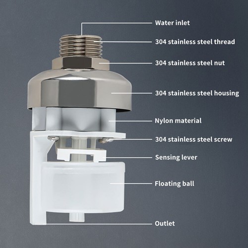 Float Valve,1/2'' 3/4''Fully Automatic Water Level Control 304 Stainless Steel - Picture 7 of 27