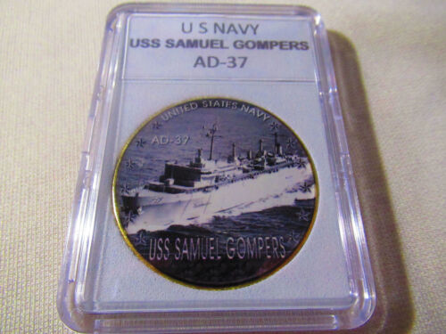 US NAVY - USS SAMUEL GOMPERS - Moneta sfida AD-37 - Foto 2 di 12