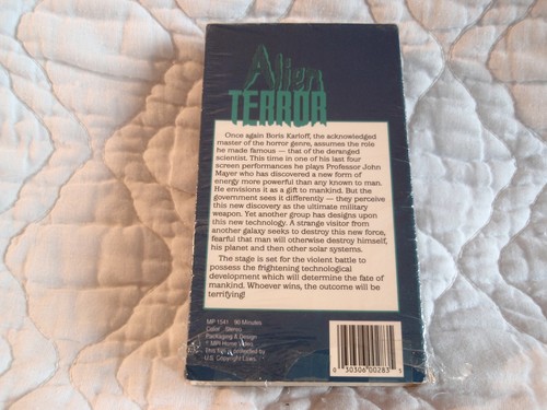 ALIEN TERROR VHS MPI VIDEO 60'S MEXICAN CULT HORROR SCI-FI COMEDY BORIS KARLOFF - Picture 2 of 9