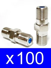 100 PACK Female Coax Cable Barrel Outdoor F81 Splice 3GHz F Connector RG6 RG11
