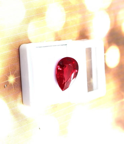 10x8 MM Lab Grown Ruby Red Pear Faceted Calibrated Loose Gemstone2Pcs - Picture 4 of 7