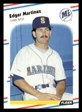 Edgar Martinez 1988 Fleer Rookie Card #378 Seattle Mariners