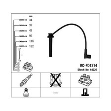 1x Zündleitungssatz NGK 44226 passend für FORD