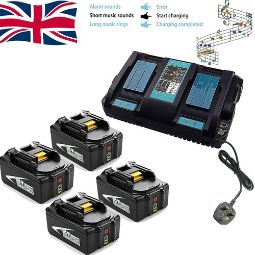 18 V für Makita BL1850B Akku BL1830B BL1860B BL1815 DC18RD Dual-Ladegerät 5 Ah UK - Bild 23 von 23