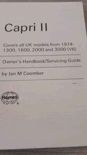 Capri II Owners Handbook 1978 - Picture 2 of 7