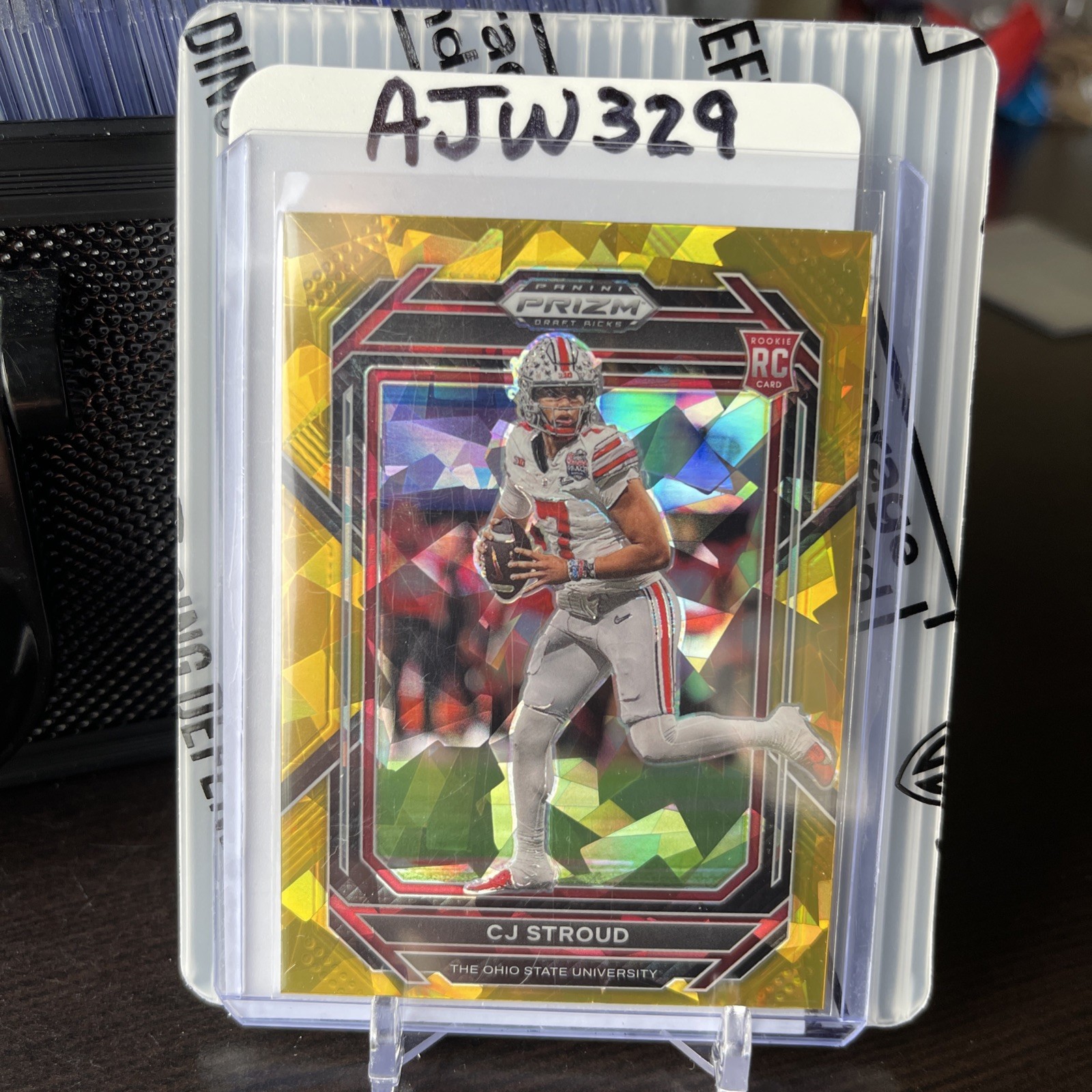 2023 Panini Prizm Draft Picks - C.J. Stroud #102 Gold Ice Prizm (RC)