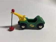 BRIO Wooden Train 33520 Green Trusty Tow Truck works w/ Thomas  Friends Railway