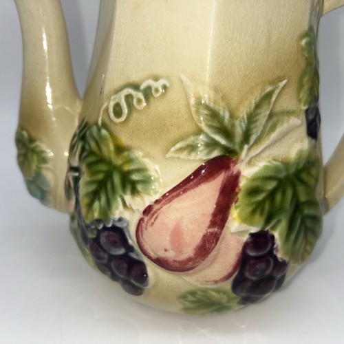 Vintage Tilso caffè/teiera dipinta a mano maiolica frutta design ceramica Giappone - Foto 7 di 10