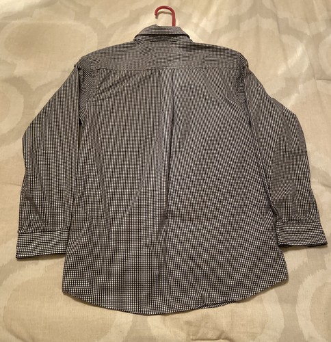 Cat & Jack Dark Black Check Dress Shirt Boys Size XL 16 - Picture 5 of 7
