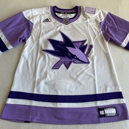 Adidas San Jose Sharks Men Size 54 Hockey Fights Cancer Primegreen Jersey - Picture 2 of 10