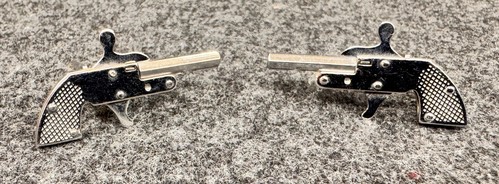 Vintage Mechanical Gun Revolver Cufflinks Functioning Mechanisms ~ Japan Men’s