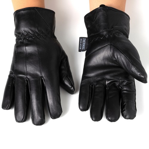 Alpine Swiss Mens Touch Screen Gloves Leather Thermal Lined Phone Texting Gloves - Picture 6 of 29