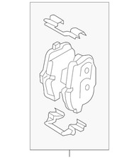 Genuine BMW Disc Brake Pad Set Rear 34-21-6-870-552